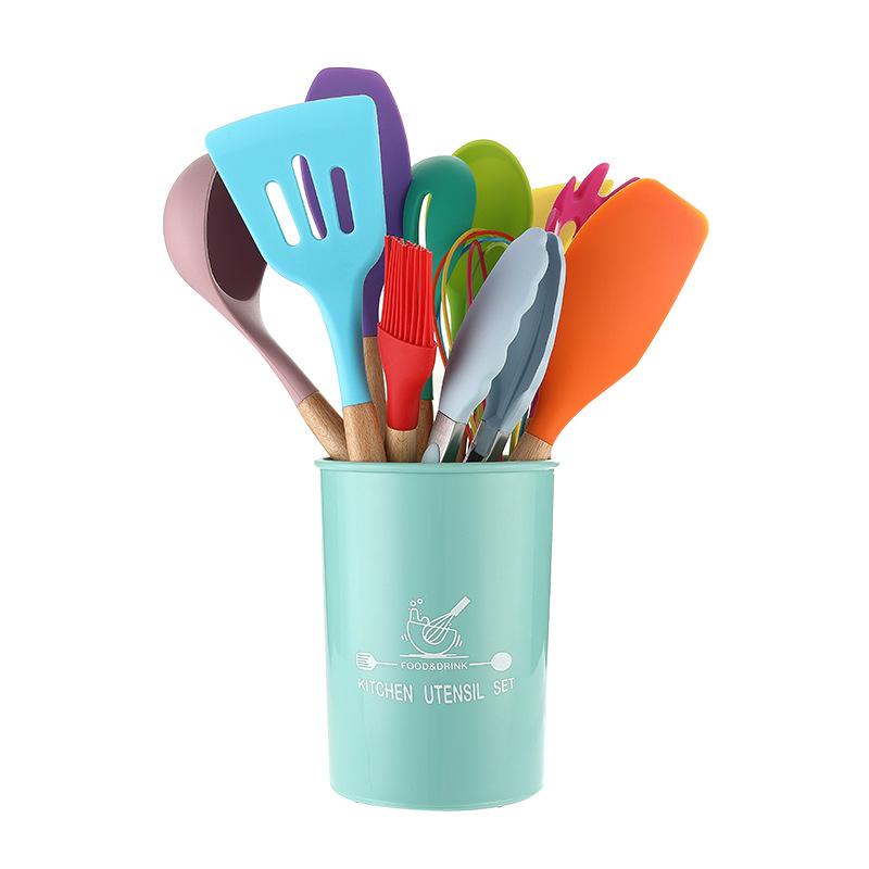 colorful-kitchen-silicone-utensil-set-12-piece-heat-resistant-non-stick-cookware-set-wood-handle-cooking-tools-durable