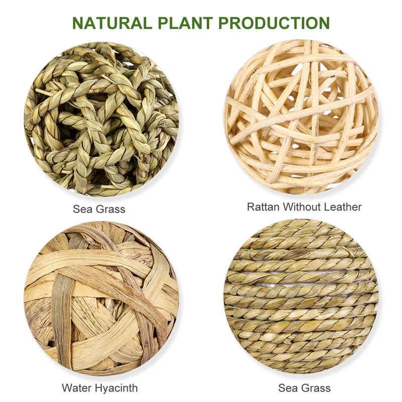 Rabbit Grass Ball Grinding Ball Dutch Pig Parrot Bite Toy Grass Rattan Water Grass Ball Willow Hamster Grass Ball