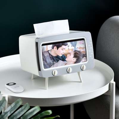 Creative TV Tissue Box Household Kitchen Tissue Storage Box Living Room Paper Box Multifunctional Mobile Phone Rack