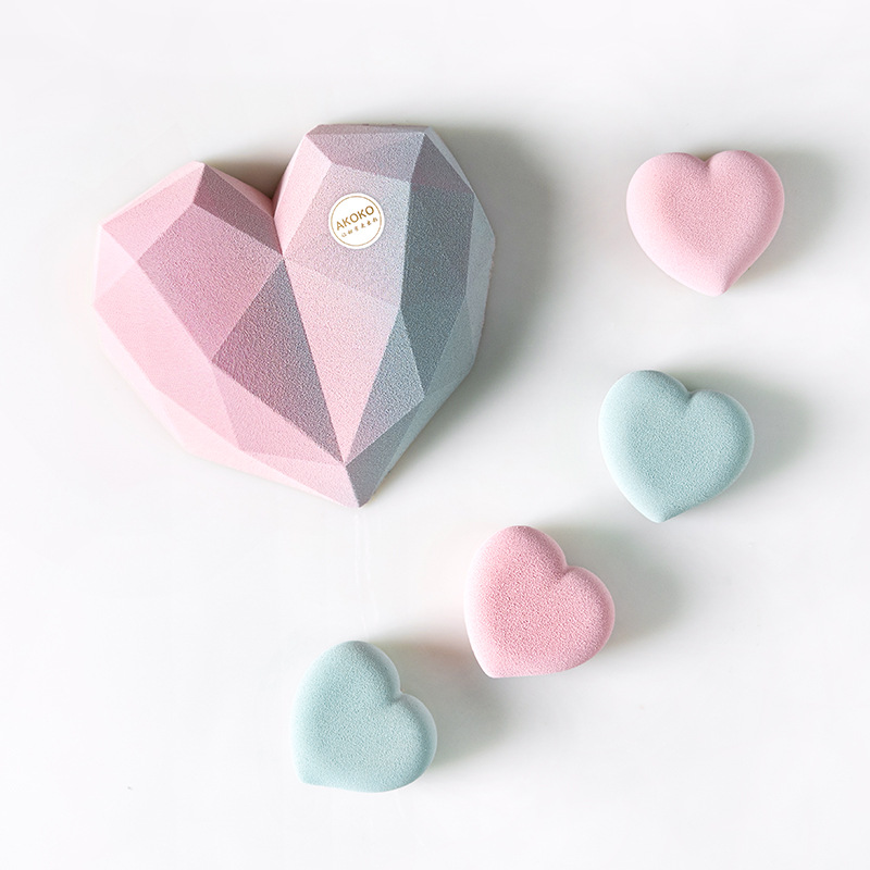 Diamond mousse mold Valentine's Day heart-shaped silicone mold French dessert silicone cake mold diy baking utensils