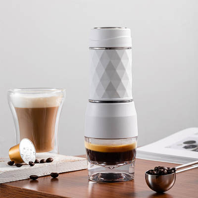 Manual portable hand pressure espresso machine outdoor accompanying mini coffee cup a generation of hair