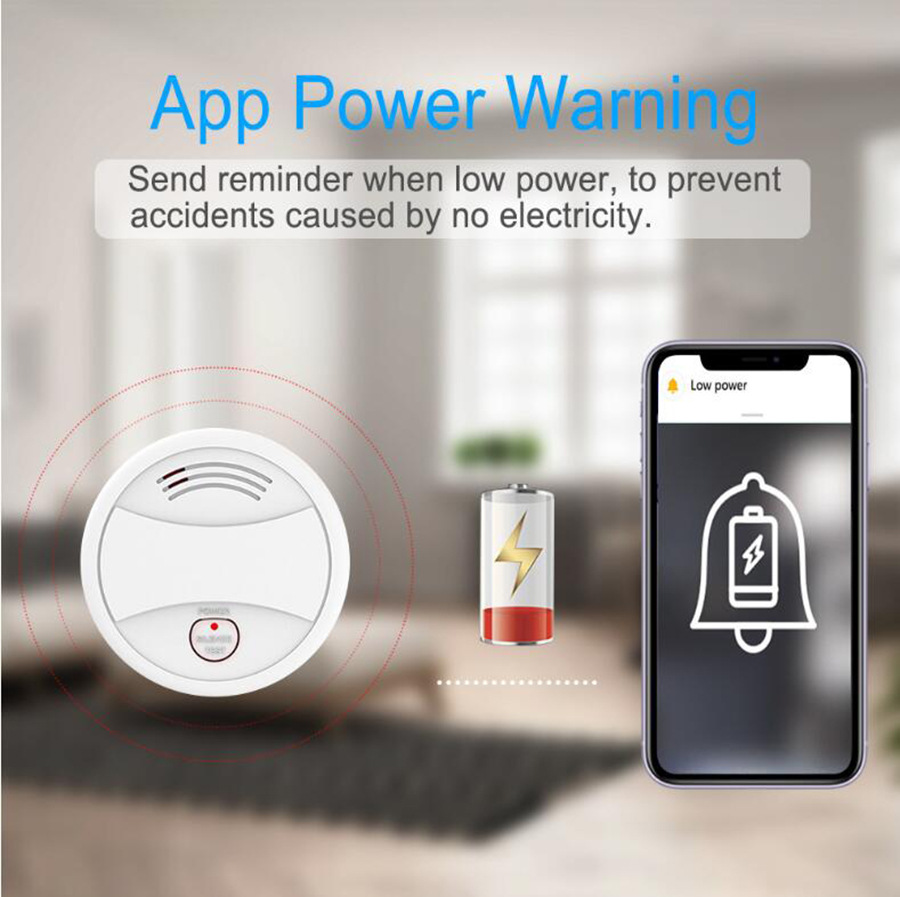 Tuya graffiti smart TUYA graffiti WiFi smoke detector smoke Network alarm smoke alarm