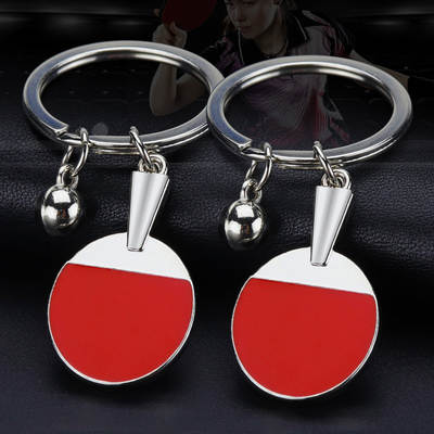 Creative simulation badminton keychain golf pendant table tennis sports club souvenirs