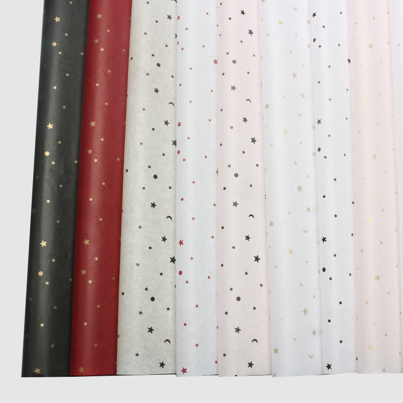 Roland Xingyue pear paper gilding Xingyue metal texture lining bouquet floral flower shop flower packaging material paper