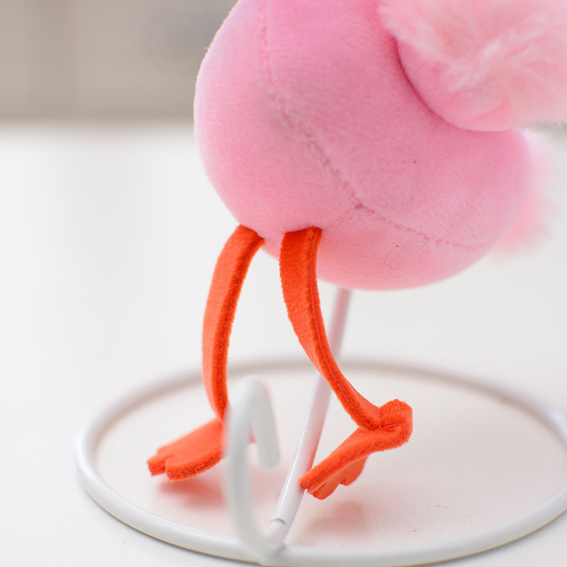 ins Cyber Celebrity Flamingo Car Keychain Pendant Doll Plush Toy Bag Hanging Creative Girl Gift