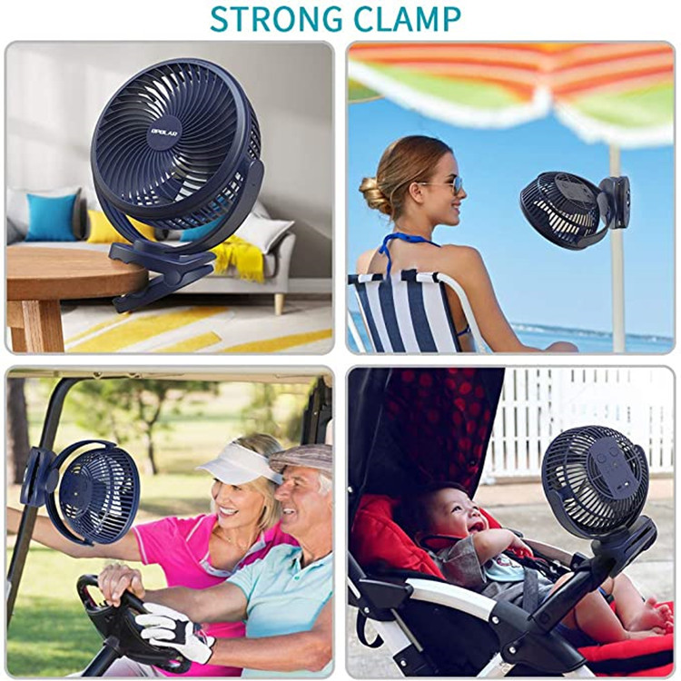 usb small fan 8 inch high wind rechargeable mini portable desktop clip air circulation fan a generation of hair