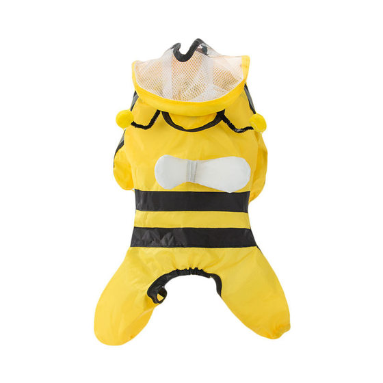Puppy raincoat four-legged waterproof all-inclusive Teddy poncho pet rainy day clothes Small Medium dog Bixiong Bomei