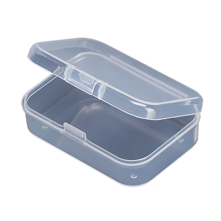 Rectangular storage plastic box transparent White tool box screw box hardware parts box thickened with lid C617
