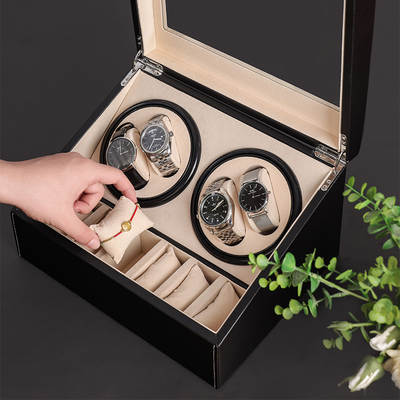 Watch box double-headed two-color PU electric motor box automatic winding watch box watch Shaker mechanical watch Shaker