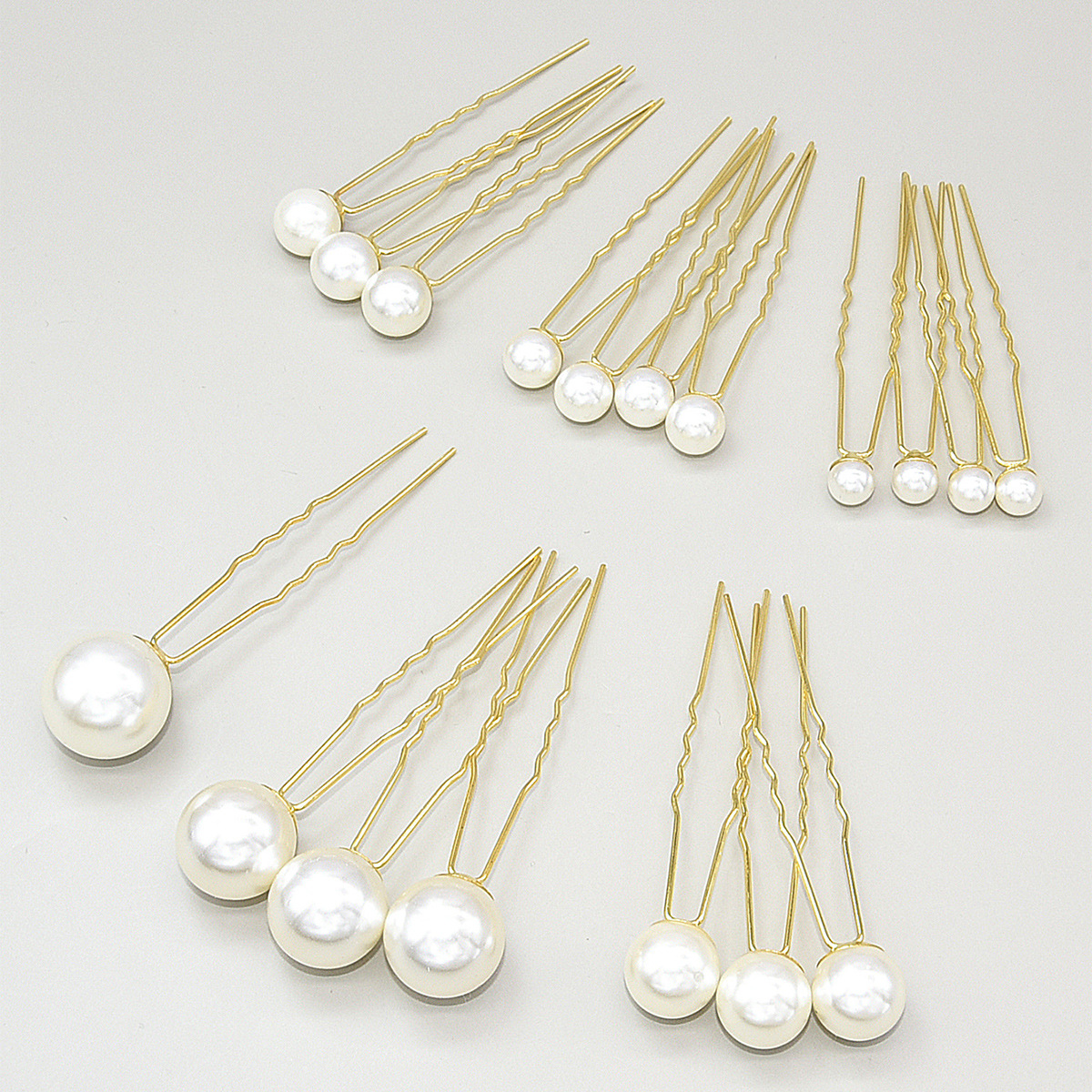 2022 Bridal Headwear 18 Pearl Hairpin Hair Accessories European and American Retro Makeup Disc Beaded Flower U-shaped Hairpin Accessories