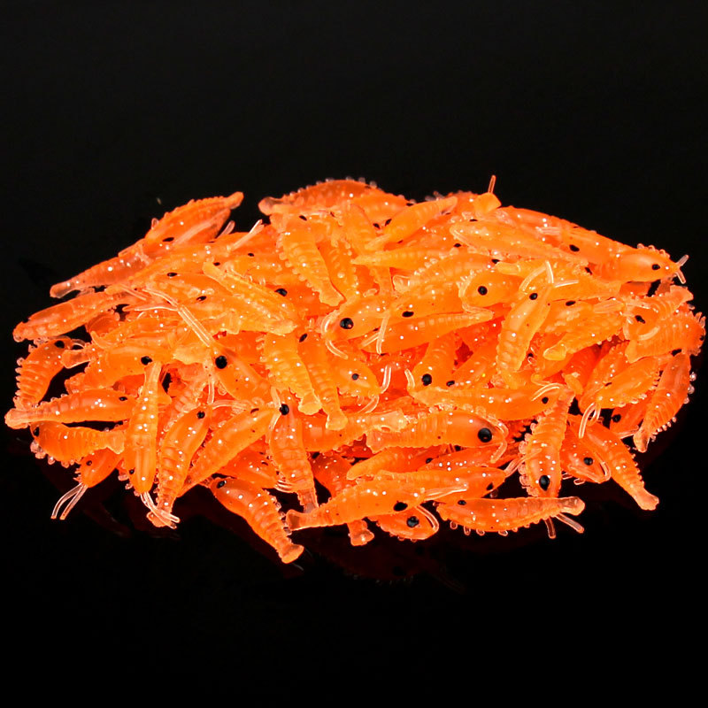 6 Color Luya bait millet shrimp bionic luminous shrimp simulation fake bait Luya soft bait shrimp bait fishing gear wholesale