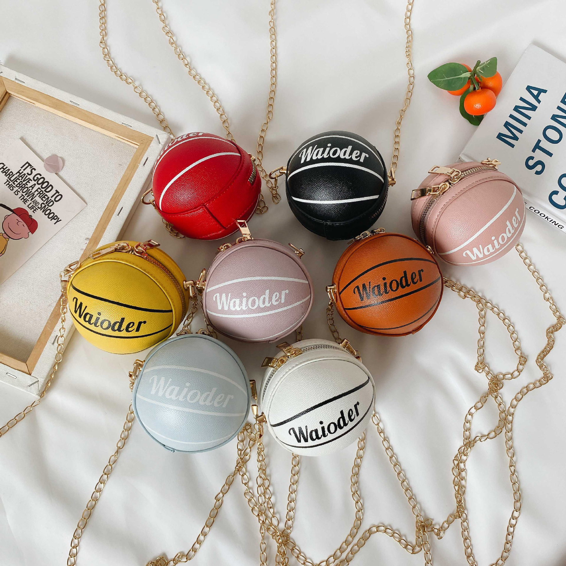 Fashionable and personalized baby coin bags for men and women, new basketball round bags, street hip-hop boy cross-body bags