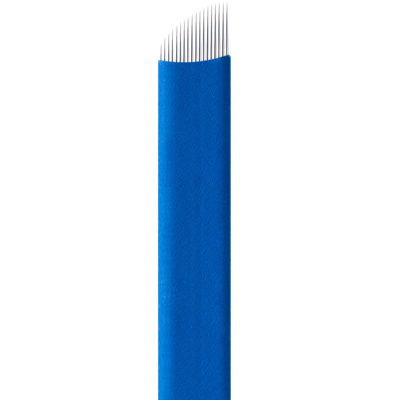 Genuine goods Chinese blue tattoo needle piece embroidery eyebrow floating eyebrow blade tattoo needle eyebrow blade semi permanent water mist needle piece