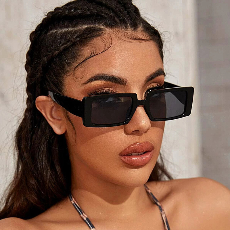 New Fashion Square Sunglasses Women's Trendy Transparent Color Personalized Sunglasses Street Shot Catwalk Glasses Cross-Border