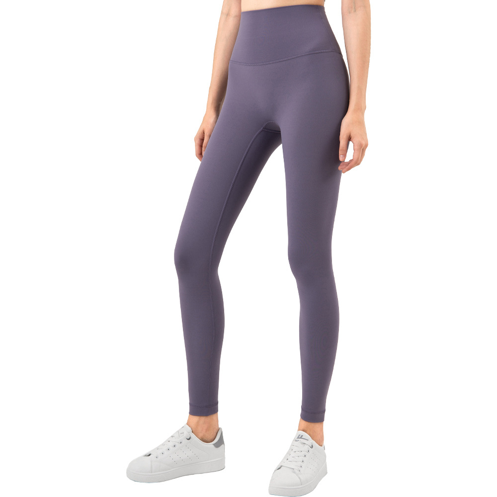 Huan Pan Clothing Naked High Waist Yoga Pants Hip Lifting Traceless Training Peach Fitness Pants Tight Base Yoga Pants