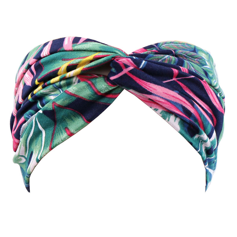 European and American women's Bohemian style new stretch cross sports hair band Amazon supply wide-brimmed face scarf