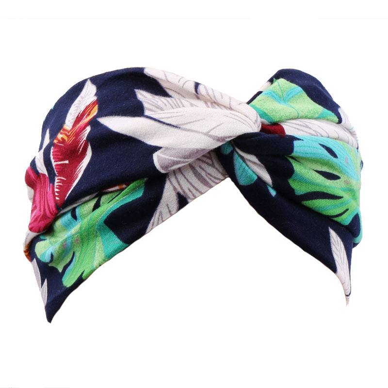 European and American women's Bohemian style new stretch cross sports hair band Amazon supply wide-brimmed face scarf