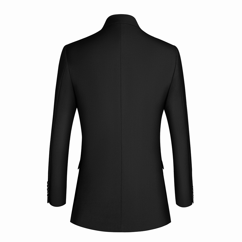 Cross-border Men's Suit Professional Business Casual Suit Foreign Trade Fashion Double Row Dark Blue Black Grey Slim Fit Suit