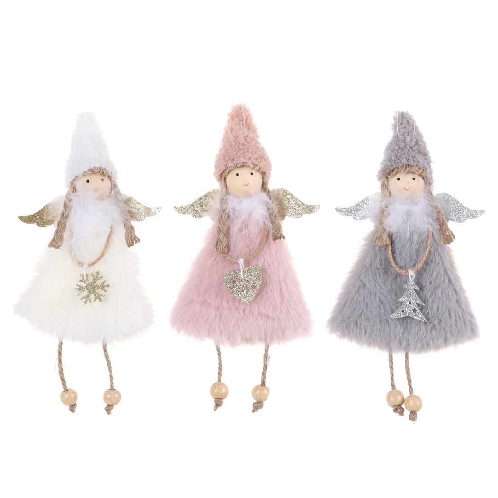 New Angels Cross-border Plush Girls Christmas Supplies Christmas Tree Decoration Pendant Small Hanging Christmas