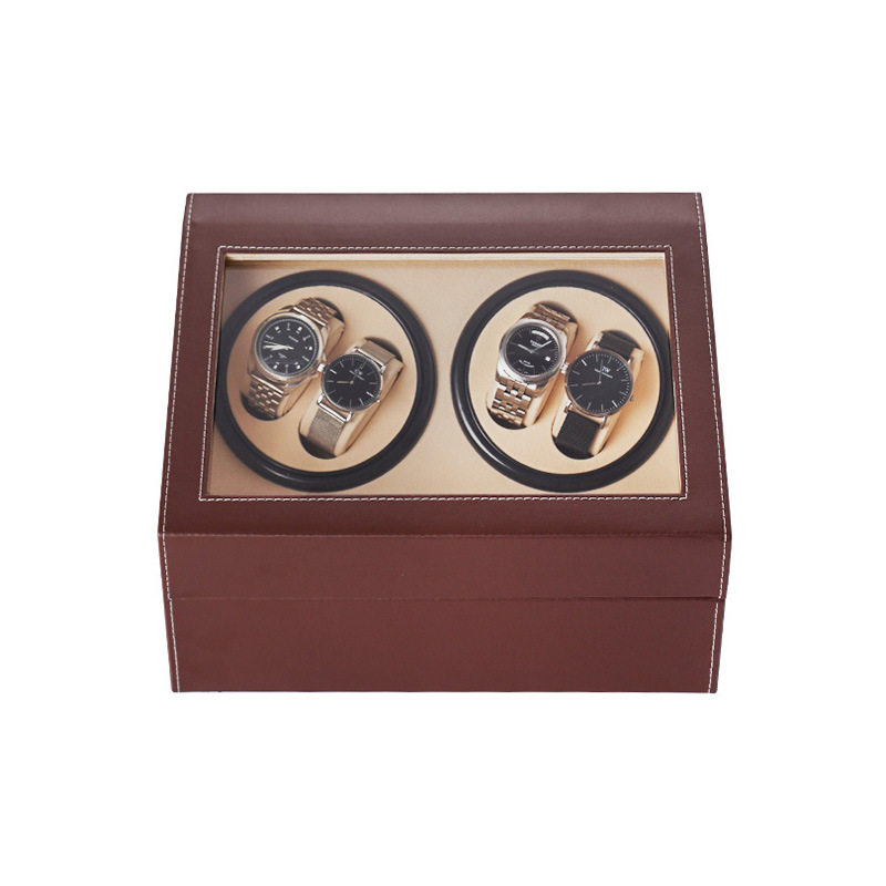 Watch box double-headed two-color PU electric motor box automatic winding watch box watch shaker mechanical watch shaker