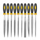 Double color handle assorted file knife woodworking polishing small file 10-piece set file flat triangular semicircular file factory wholesale