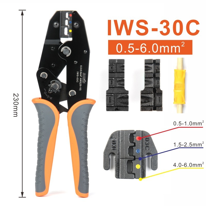 Hs-30j/iws-03c ラチェットスタイルワイヤーストリッピングプライヤー絶縁端子 Sv コールドプレスプライヤー多機能ツール Rv コールド|undefined