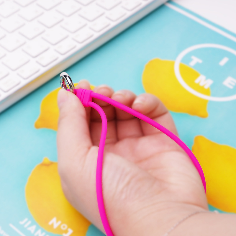 Silicone earphone cover lanyard wrist lanyard creative elastic silicone protective cover anti-lost hand rope factory wholesale