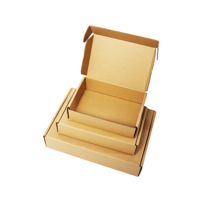 Fushan paper box aircraft box extra hard packaging paper box cowhide corrugated extra hard square in stock wholesale