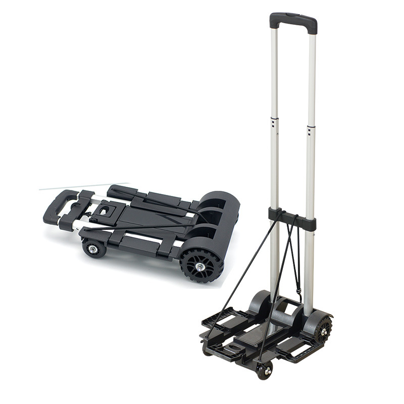 Foldable trolley mini aluminum trolley household trolley portable trolley supermarket shopping luggage trolley wholesale
