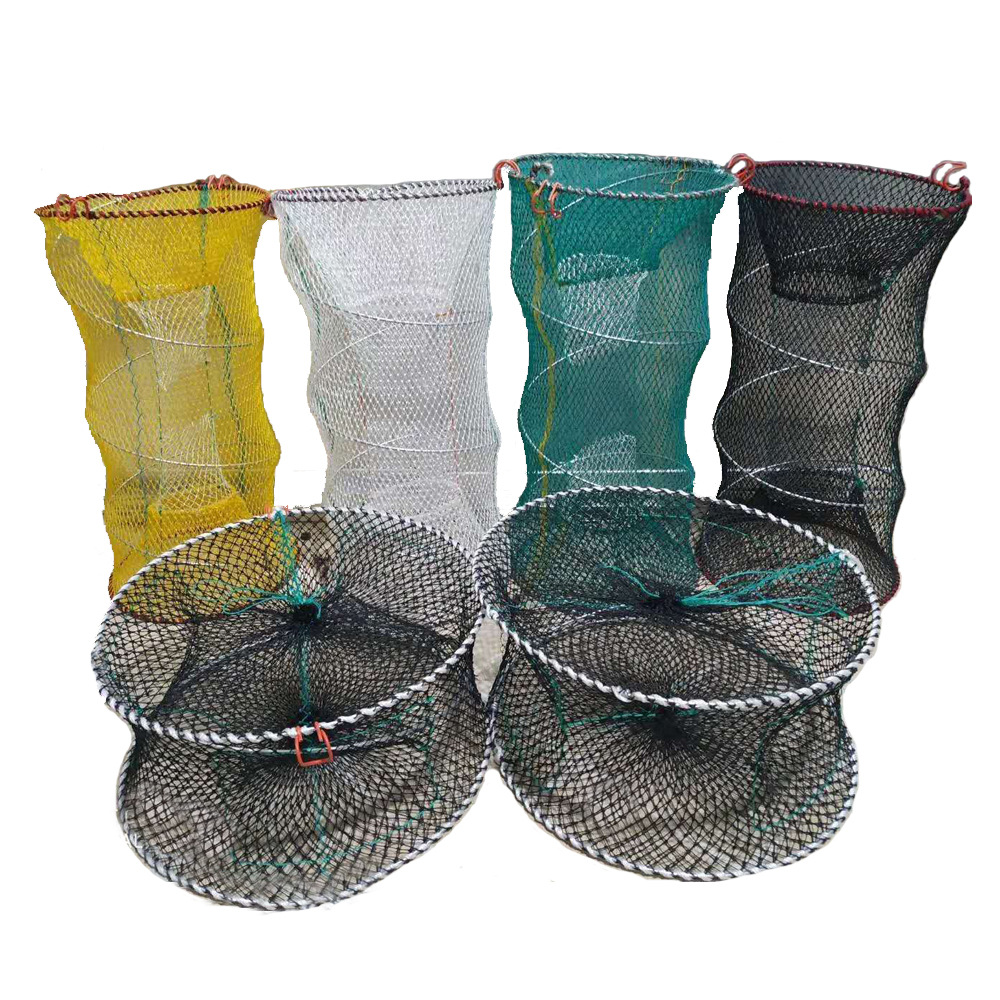 Sea Coarse Crab Cage Fishing Crab Cage Spring Cage Round Automatic Folding Fishing Net Sea Nylon Fishing Net