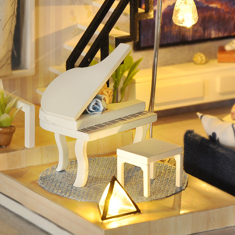 天予diy小屋TD32時間浅影手作りモデル屋根裏別荘モデル誕生日プレゼント|undefined