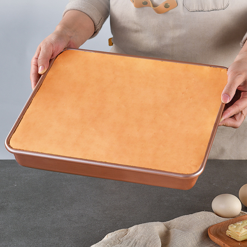 Rectangular Baking Tray Carbon Steel Baking Cake Baking Tray Square Baking Tray Household Baking Tray Pizza Golden Baking Tray