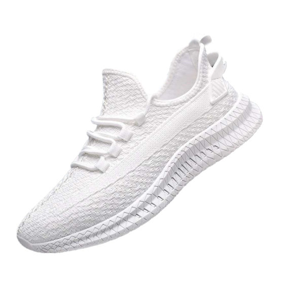 Cross-Border men's casual shoes men's fashionable all-matching sneaker men's shoes flying woven breathable mesh cloth shoes factory wholesale