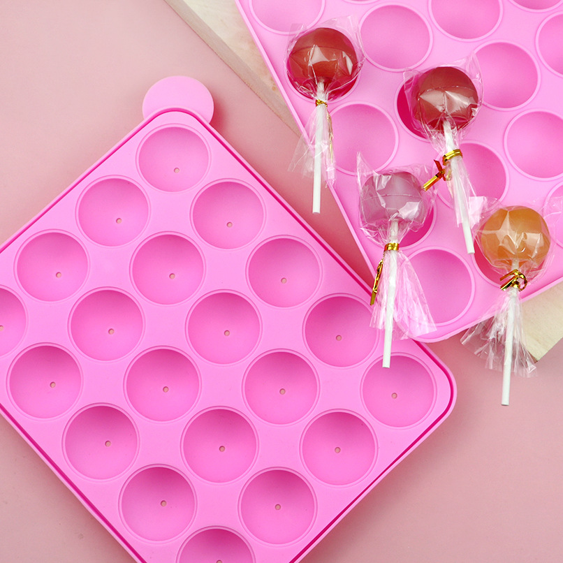 Wonderful silicone lollipop mold 20 hole DIY reusable silicone cake mold does not match the stick
