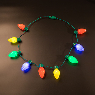 Christmas Halloween LED luminous necklace colorful big Bulb Christmas Bulb luminous necklace party supplies