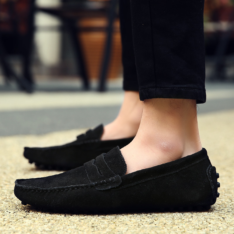 Spring and Summer Men's Shoes Anti-velvet Casual Pea Shoes Men's Lazy Footwear British Pea Shoes Large Size