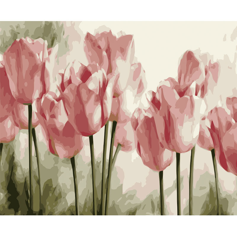 Flowers explosions hand-painted painting factory direct selling children adult leisure diy oil painting spot wholesale