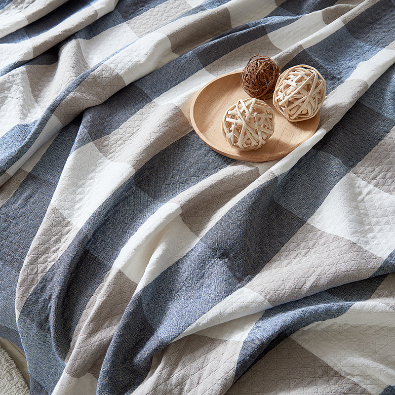 New cotton yarn-dyed three-layer washed gauze towel quilt cotton air conditioning blanket nap blanket gift wholesale
