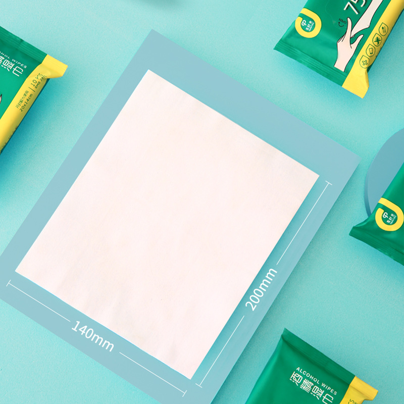 Disposable alcohol disinfection wet tissue for travel portable large-size alcohol cotton wipes wholesale