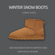 Fur One Winter Fleece-lined Thickened Leather Northeast Cotton Shoes Women's Waterproof Non-slip Warm Snow Boots for Men