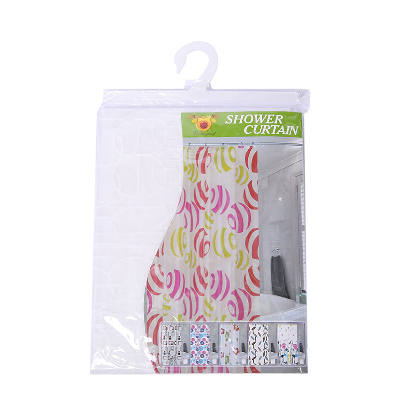 Taobao hot explosions popular English letter pattern peva shower curtain waterproof thickened mildew manufacturers