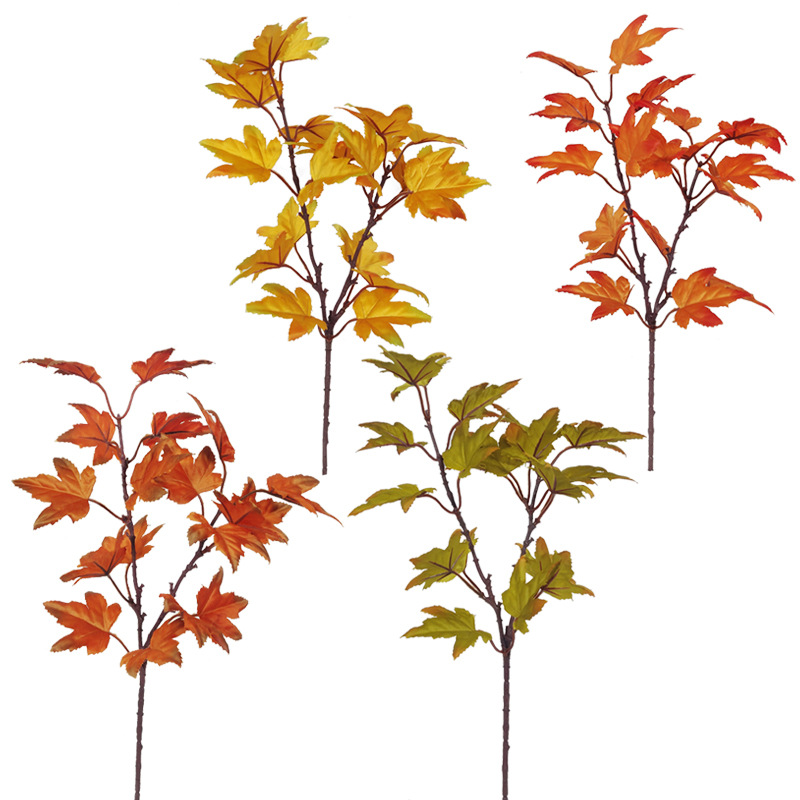 Artificial Autumn Maple Leaf flower arrangement accessories shopping mall Meichen home decoration harvest festival Thanksgiving simulation Maple Leaf
