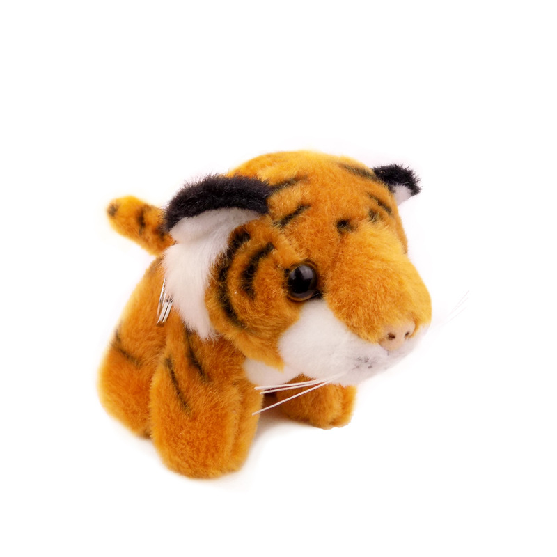 Simulation Little Tiger Plush Toy Keychain Cute Northeast White Tiger Doll Doll Bag Pendant Children's Gift