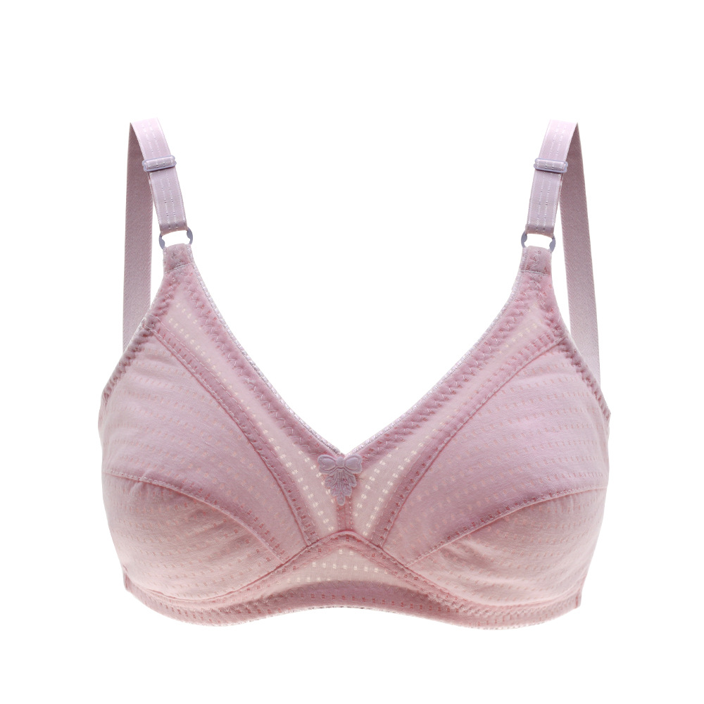 Thin cotton small cup without steel ring mother underwear women without sponge breathable middle-aged bra wholesale