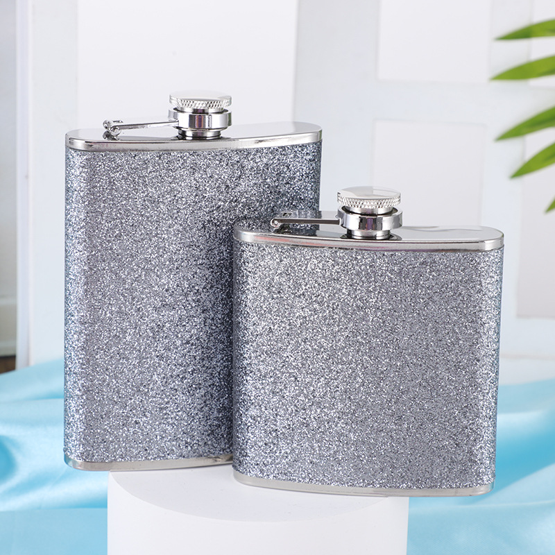 Оптовая Продажа с фабрики портативная фляжка из нержавеющей стали 8oz7oz6oz Gretel черный серебристый розовый Золотой подарочная коробка
