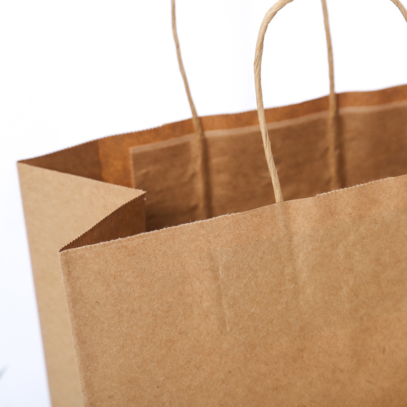 Kraft Paper Bag Hand Bag Coffee Milk Tea Take-out Catering Bag Business Miniscan Gift Hand Paper Bag