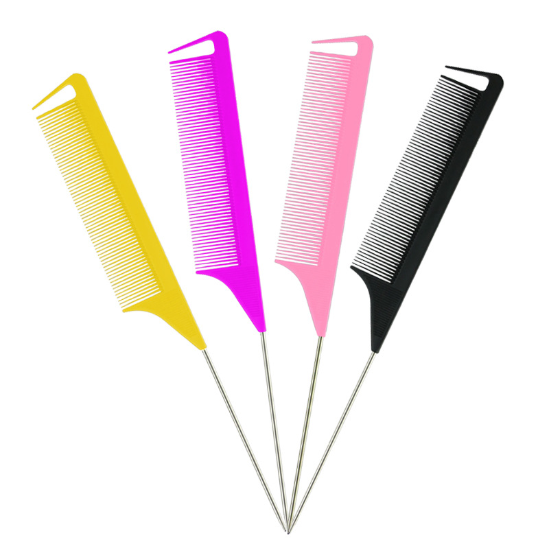 Ruihao factory direct modeling hair dye pointed tail brush plastic comb hair comb hair salon hair tools highlights comb