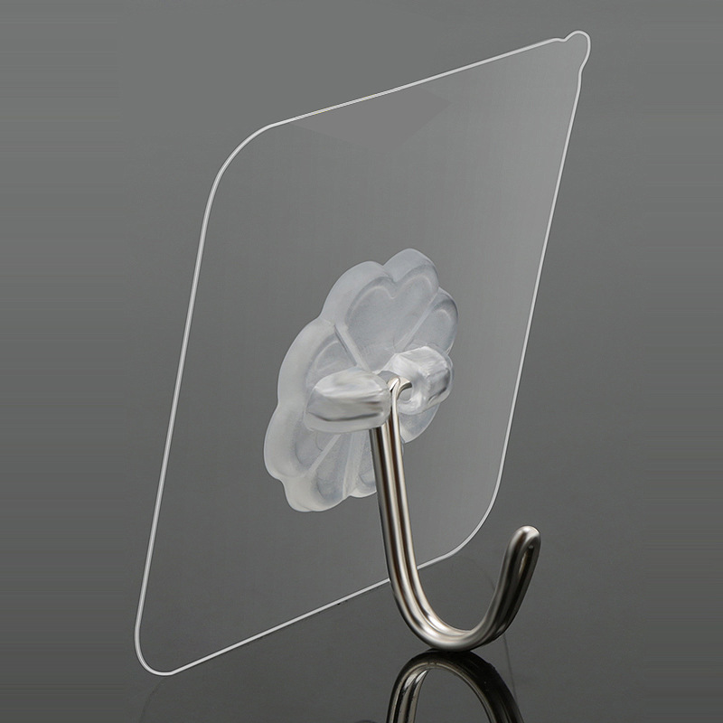 Low price Magic non-perforated storage strong seamless hook seamless sticky hook wholesale paste stainless steel hook wholesale