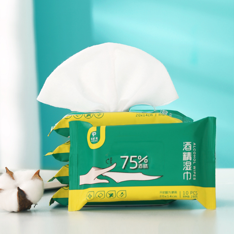 Disposable alcohol disinfection wet tissue for travel portable large-size alcohol cotton wipes wholesale