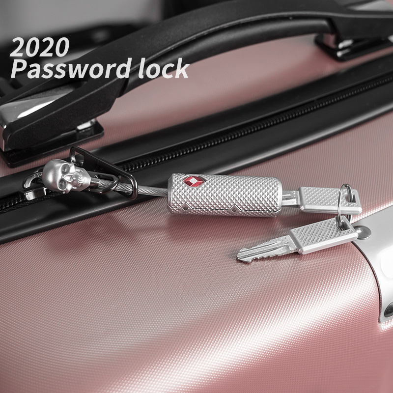 New spot tsa13226 customs lock steel wire rope customs padlock skull customs password lock
